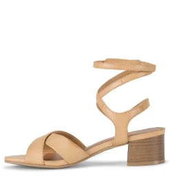 Baretraps Classic Comfort Sandals-Valerie Block Heel Sandal Natural
