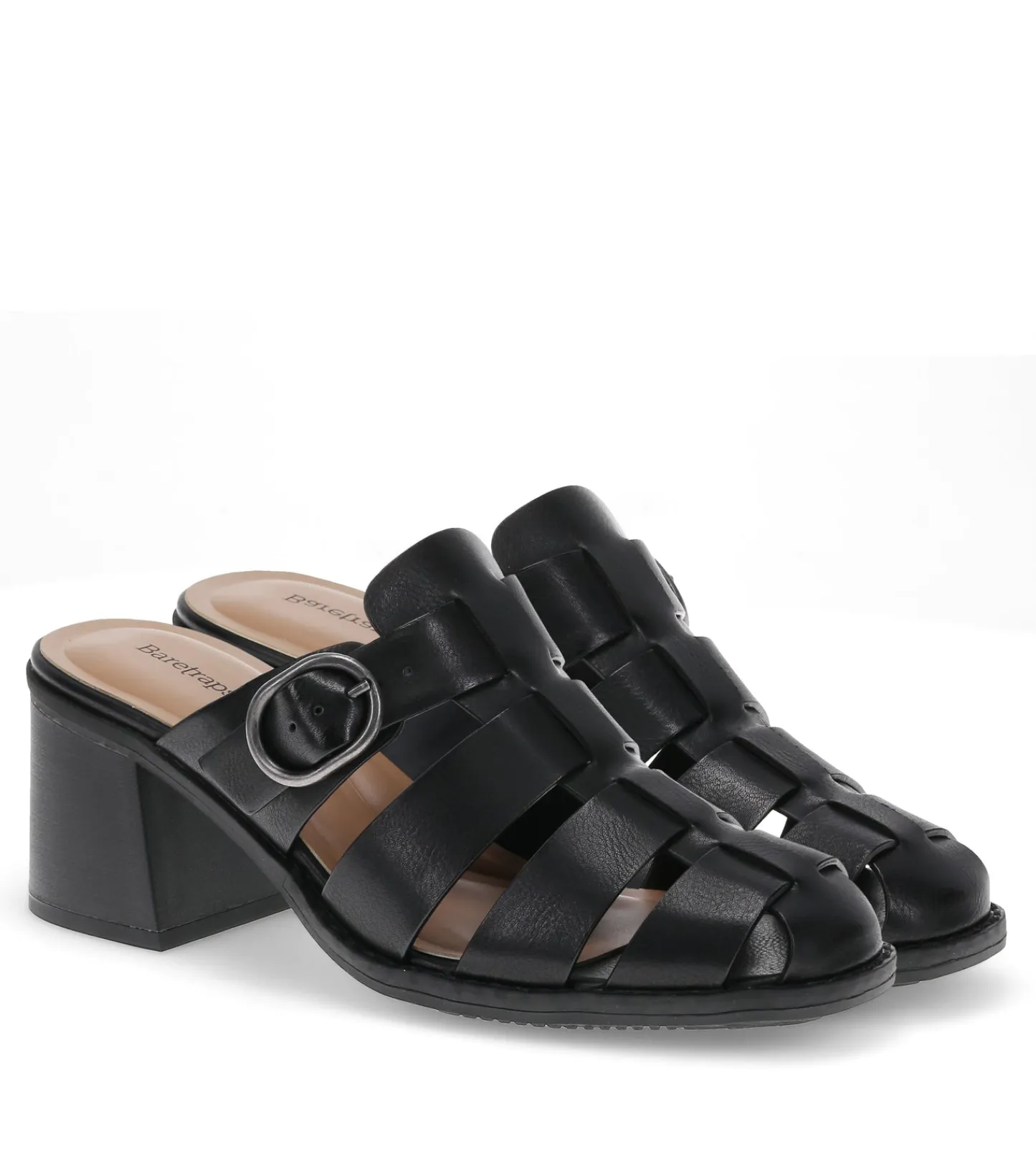 Baretraps Classic Comfort Sandals-Whitnie Block Heel Sandal Black