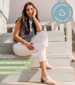 Baretraps Classic Comfort Sandals-Whitnie Block Heel Sandal Cream