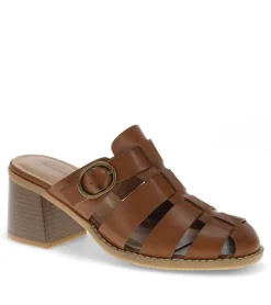 Baretraps Classic Comfort Sandals-Whitnie Block Heel Sandal DarkBeechnut
