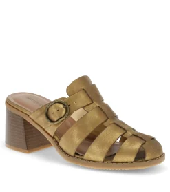 Baretraps Classic Comfort Sandals-Whitnie Block Heel Sandal OldGold