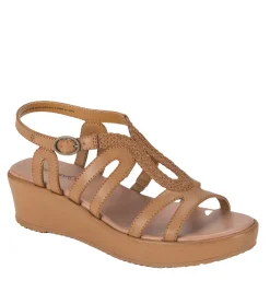 Baretraps Wedge Sandals-Wilma Wedge Sandal Caramel