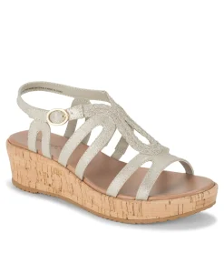 Baretraps Wedge Sandals-Wilma Wedge Sandal Champagne