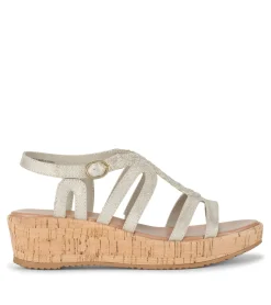 Baretraps Wedge Sandals-Wilma Wedge Sandal Champagne