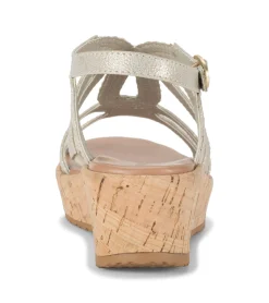 Baretraps Wedge Sandals-Wilma Wedge Sandal Champagne