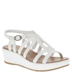 Baretraps Wedge Sandals-Wilma Wedge Sandal White