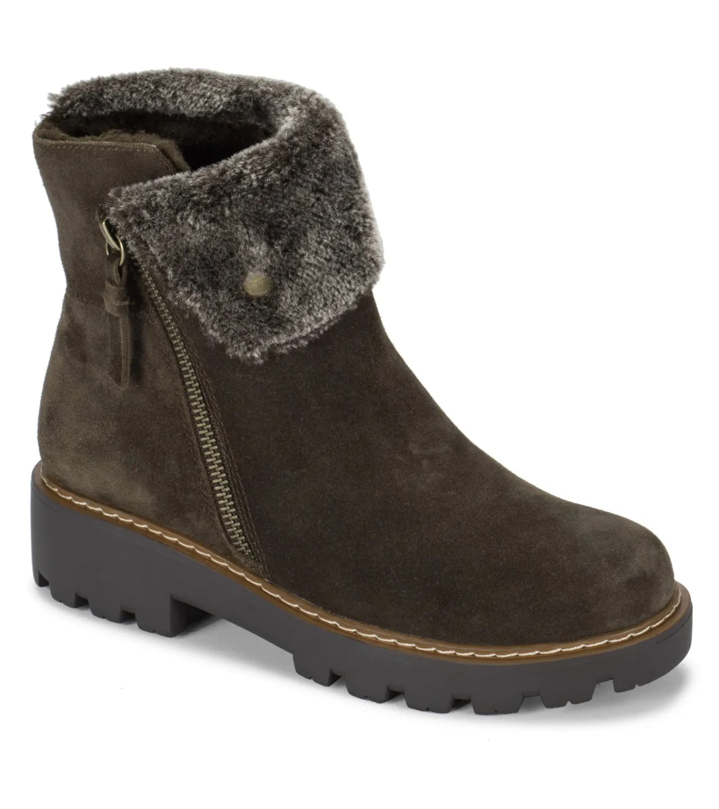 Baretraps Booties|Cold Weather Boots-Wyoming Water Resistant Boot MossSuede