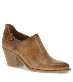 Baretraps Booties-Yanah Block Heel Ankle Bootie DarkAlmond