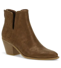 Baretraps Booties-Yara Block Heel Bootie Bronze