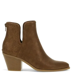 Baretraps Booties-Yara Block Heel Bootie Bronze